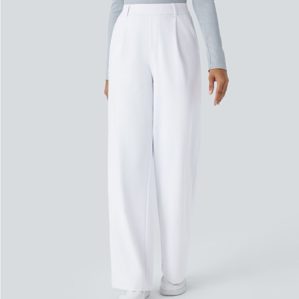 HALARA White Wide Leg Pants